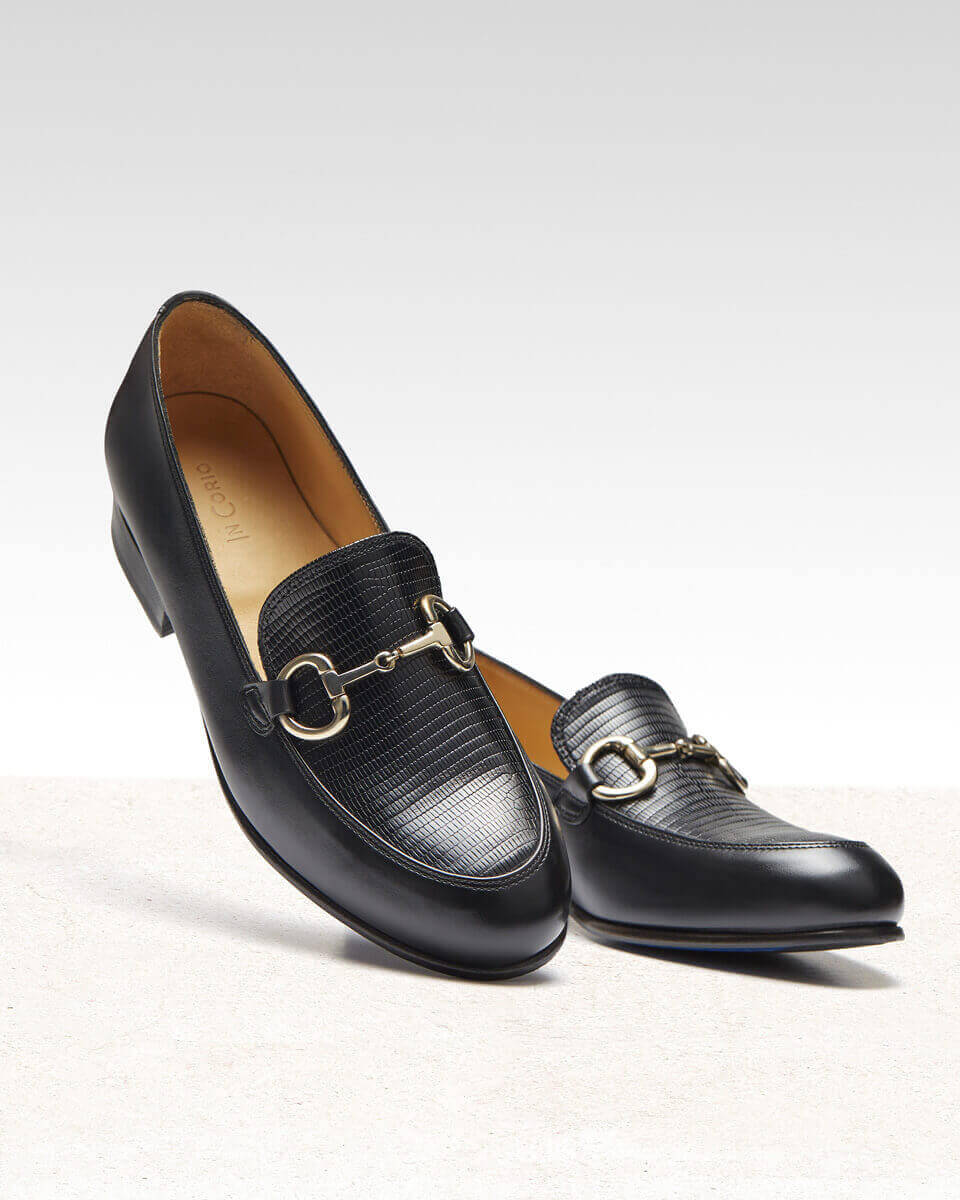 Mocassin Bandolino Noir Femme - Taille 6.5 M - Cuir - Occasion Très Bon état