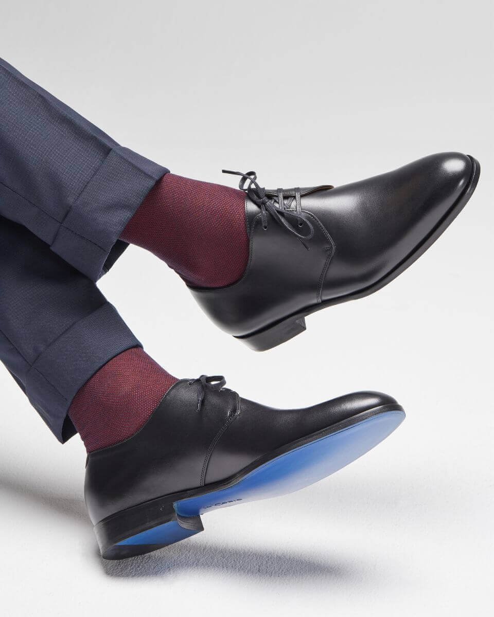 Men Black Leather Derby Shoes | Derby Shoes | In Corio