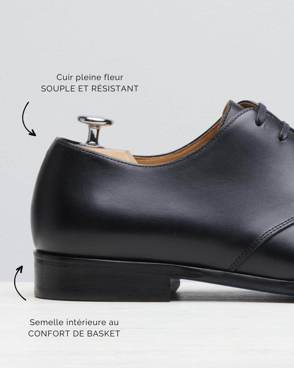 Men Black Leather Derby Shoes | Derby Shoes | In Corio display picture 1