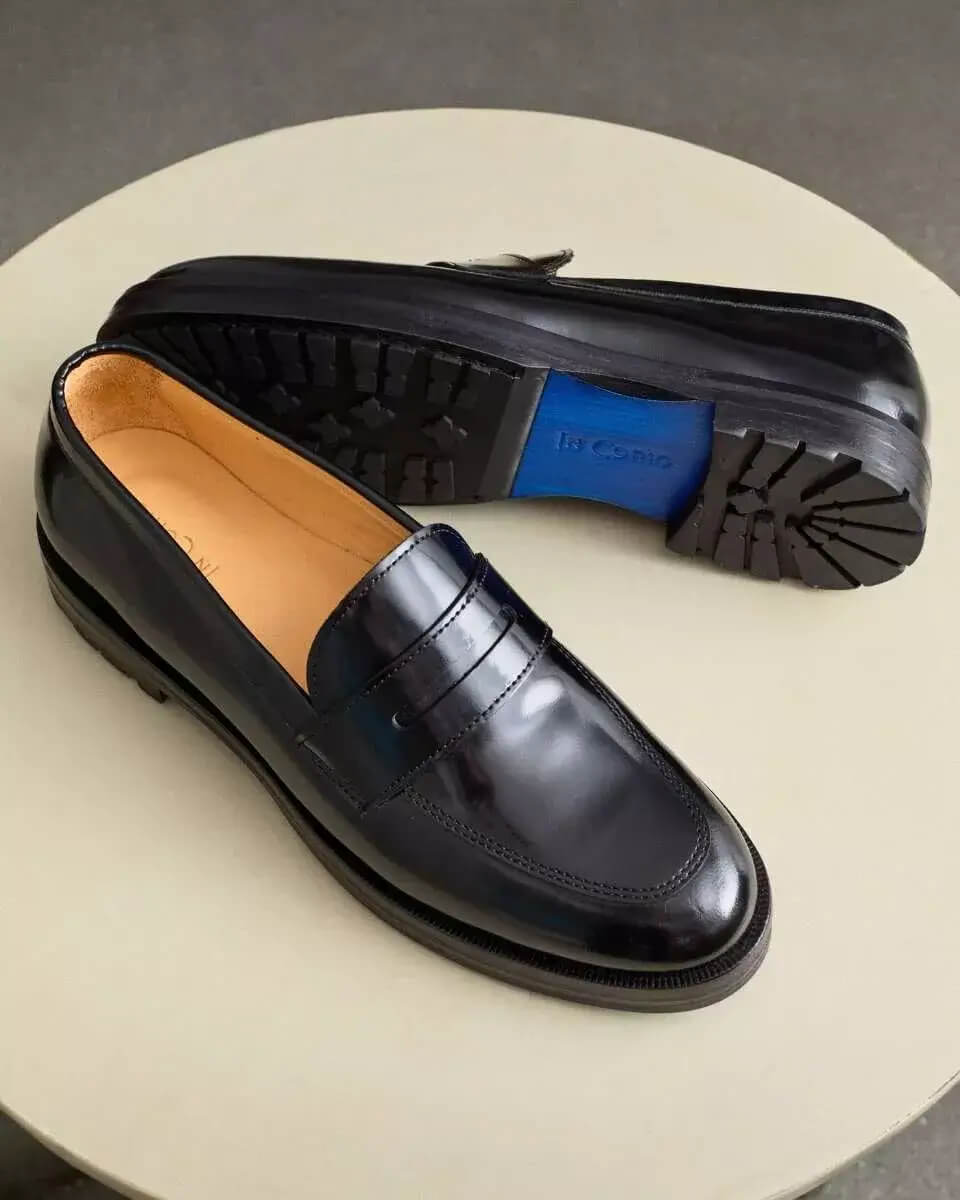 Mocassins Femme Cuir Noir Fortuna - Pointure 39, Portés 1 Fois, Excellent état