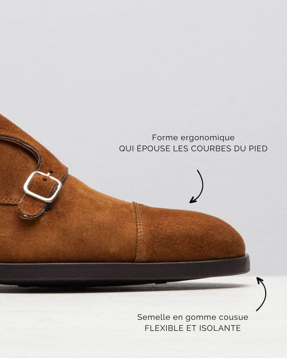 Chaussures Church's Kelby En Daim Bleu - Taille 41,5 (7,5 UK), Double Boucles, Occasion Super état