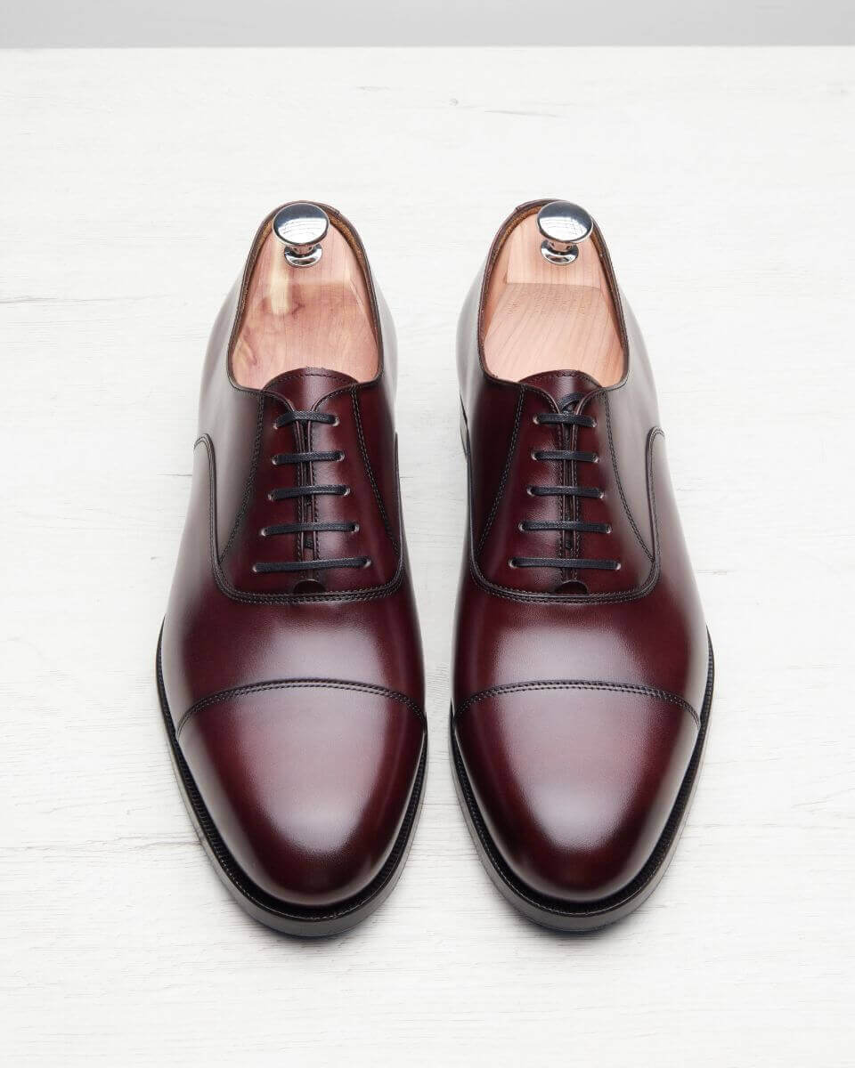 Chaussures Richelieu Homme Grafters 5 Œillets Bordeaux - Cuir Élégant Et Confortable