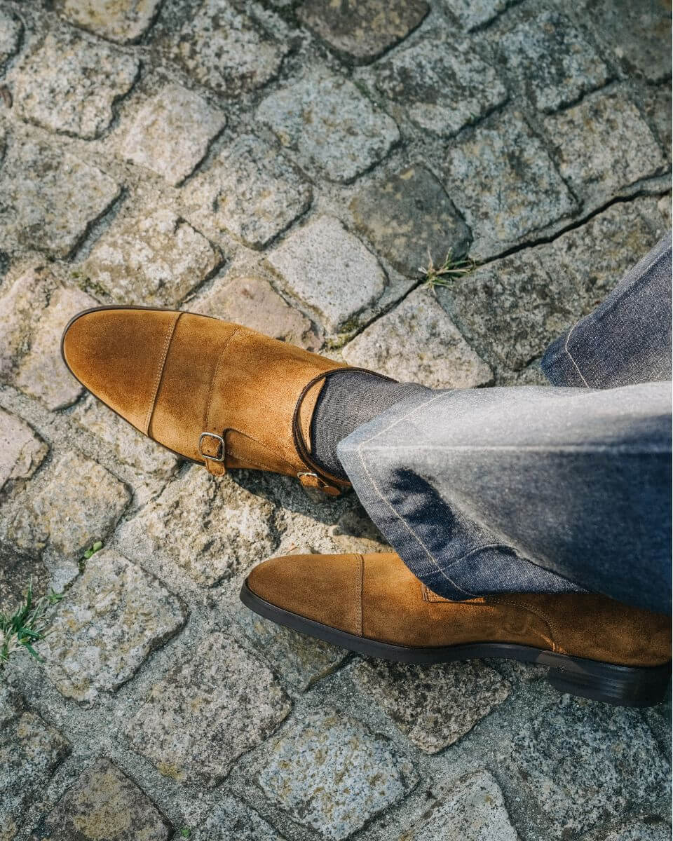 Chaussures à Talons Bas En Daim - Marque "K", Pointure UK 5, Occasion (état à Vérifier)