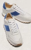 Daim beige / bleu