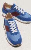 Daim bleu / bordeaux