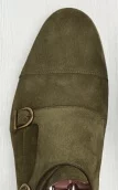 Olive green suede