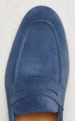 Sky blue suede
