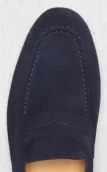 Denim blue suede