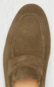 Olive green suede