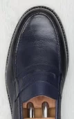 Cuir grainé bleu