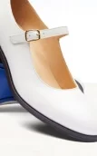 Cuir vernis blanc