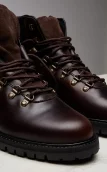 Brown pull-up leather