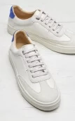 Blue / white suede