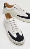 Dark blue suede